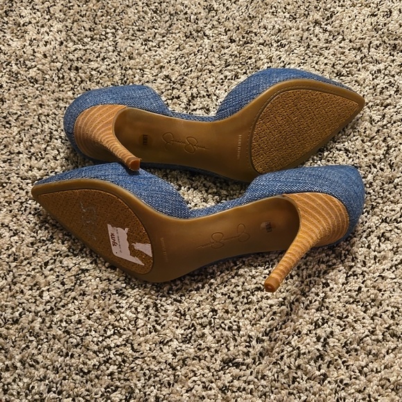Jessica Simpson denim heels never worn - Picture 2 of 3